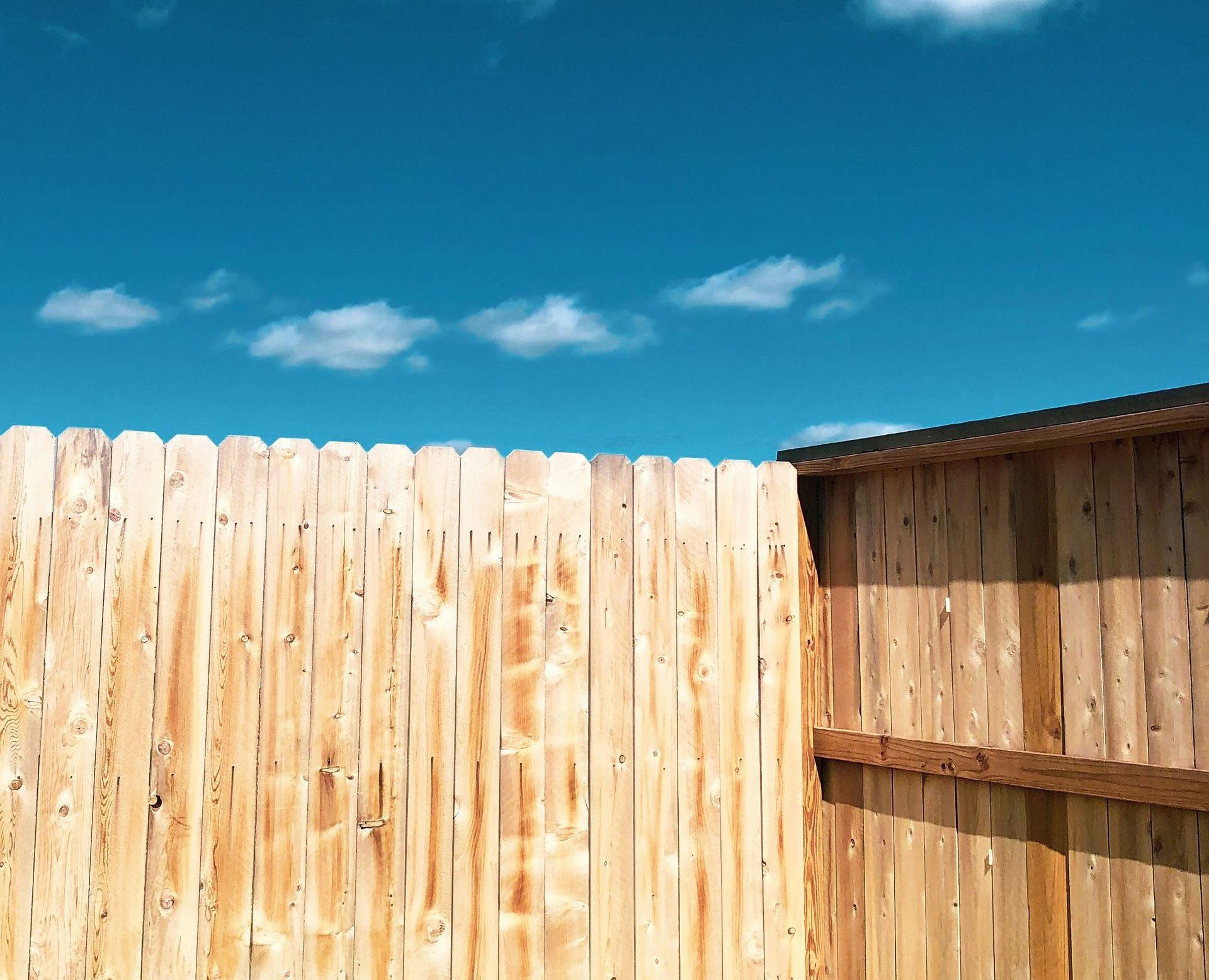 brown wooden fence under blue sky during daytime